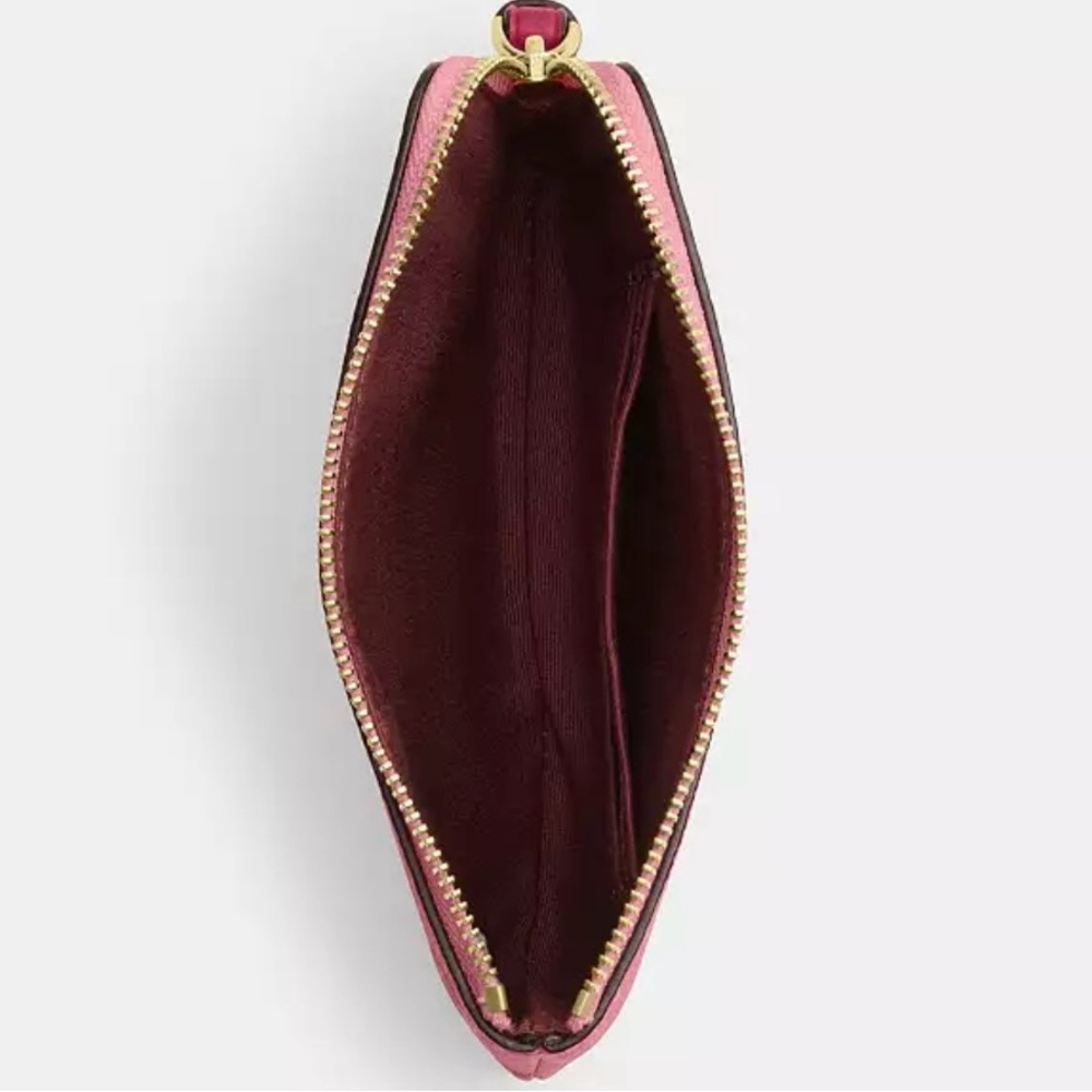 Coach Corner Zip Wristlet - Cherry (Pink) Print Canvas & Leather - brand new - Picture 4 of 6